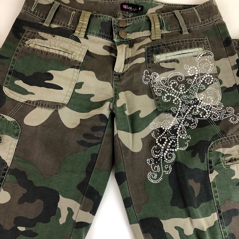 BOA Style Camo&Sequin Pants Medium